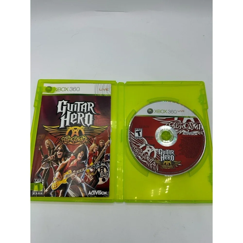 Guitar Hero Aerosmith Xbox 360 Complete CIB NTSC Music Rhythm Game